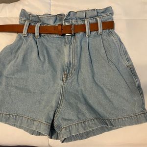 Zara high waist basket jean shorts NWOT.